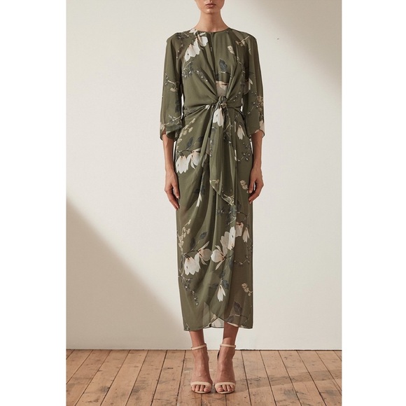 Shona Joy Dresses & Skirts - Shona Joy Harper tie front midi dress